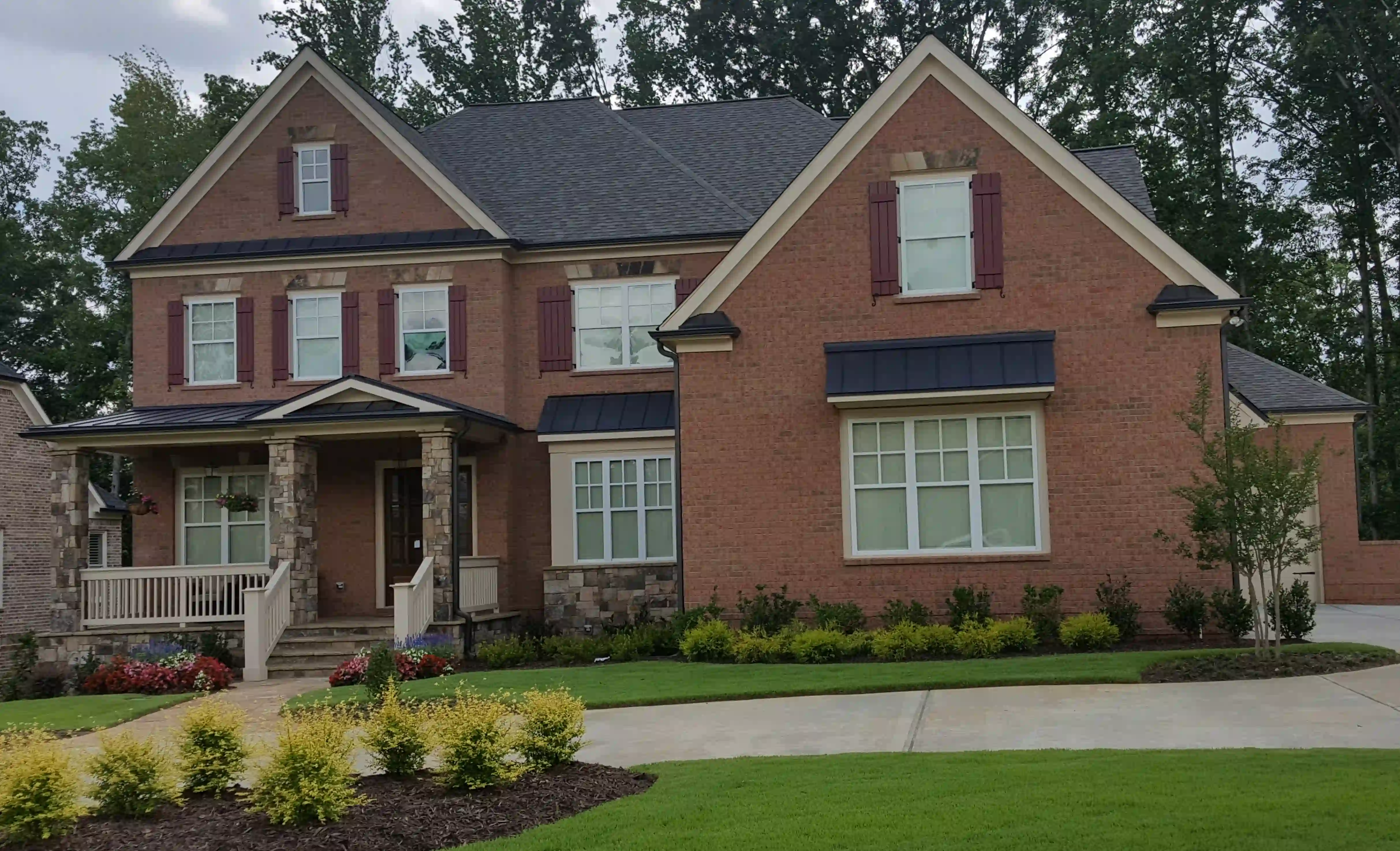 Brick custom home built by Century Construction Group