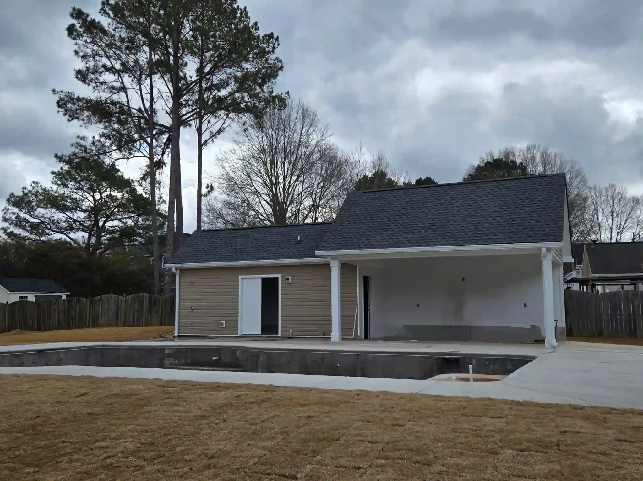 Pool house construction