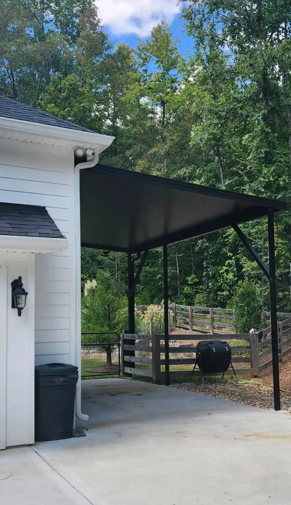 Aluminum awning system installation