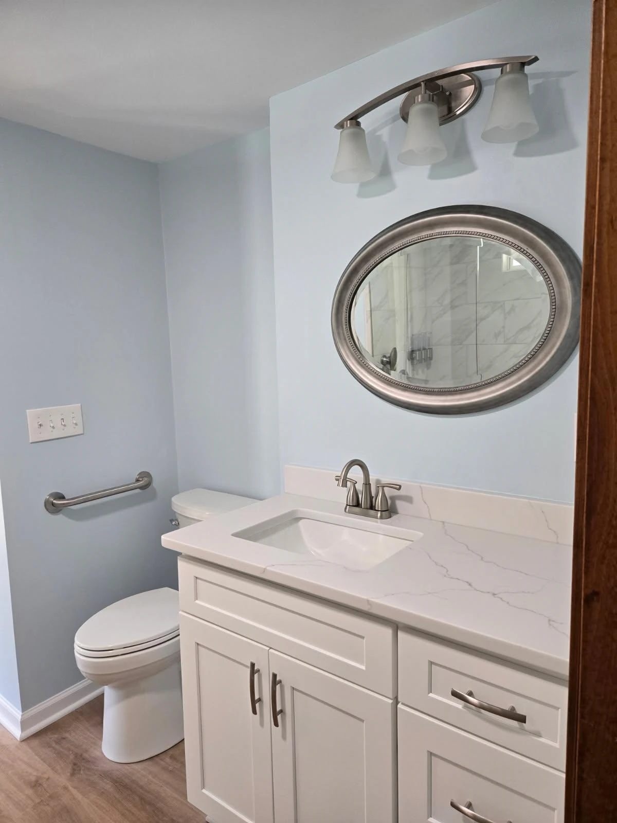 Basement bathroom finish