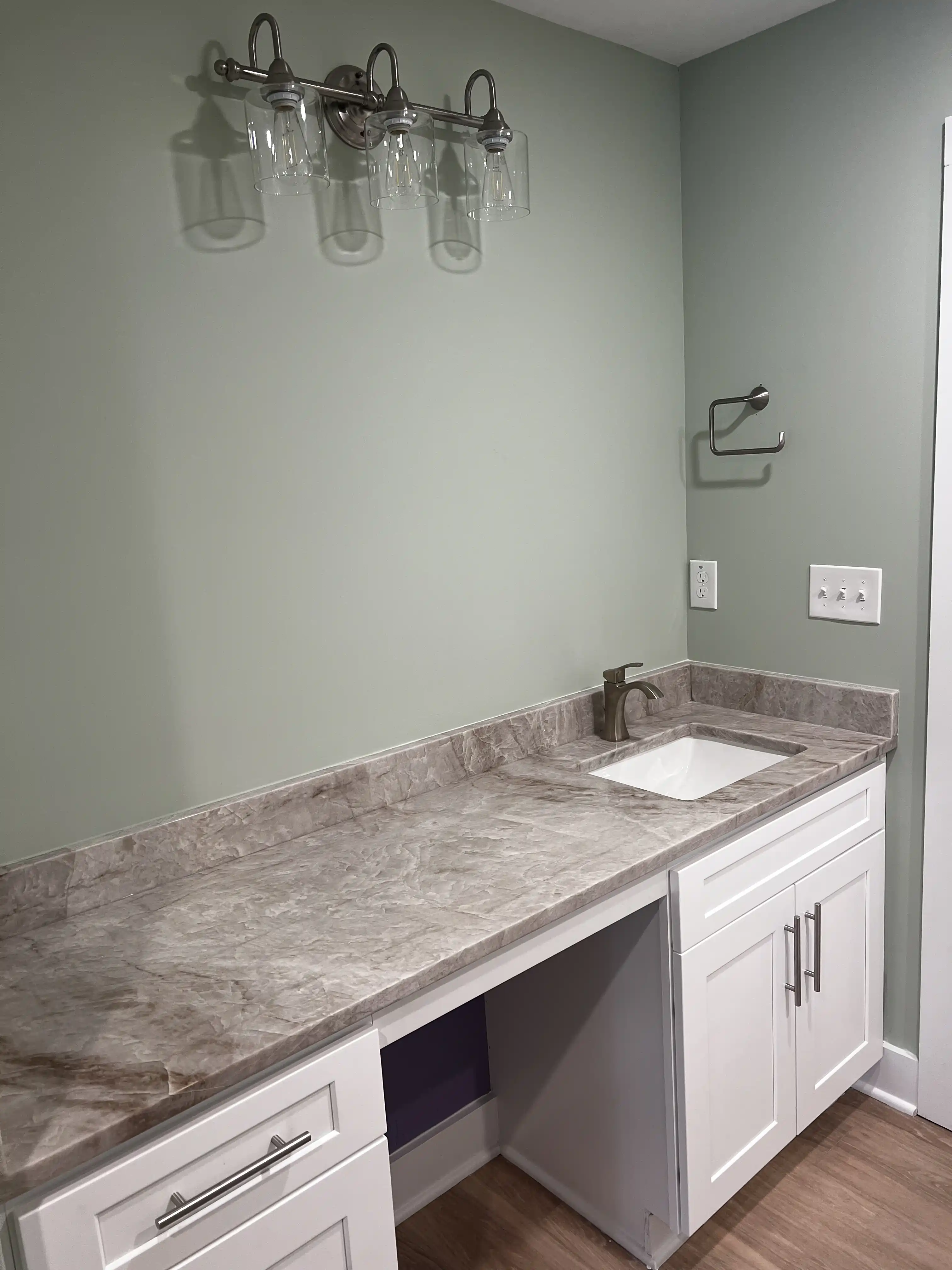 Basement bathroom finish
