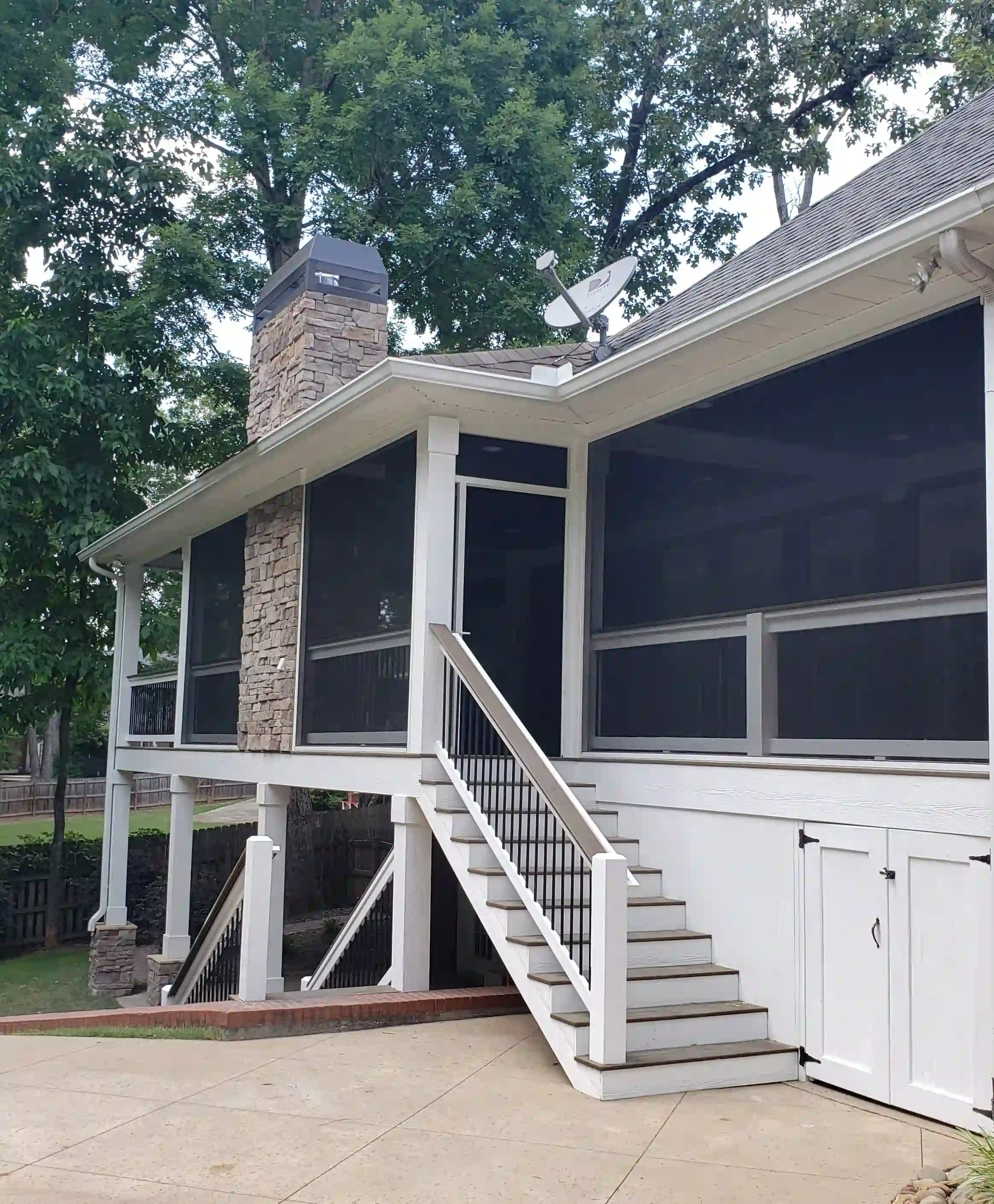 Covered deck addition